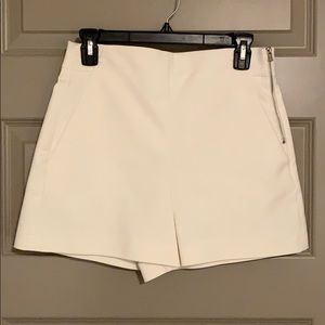 High Waisted White Shorts